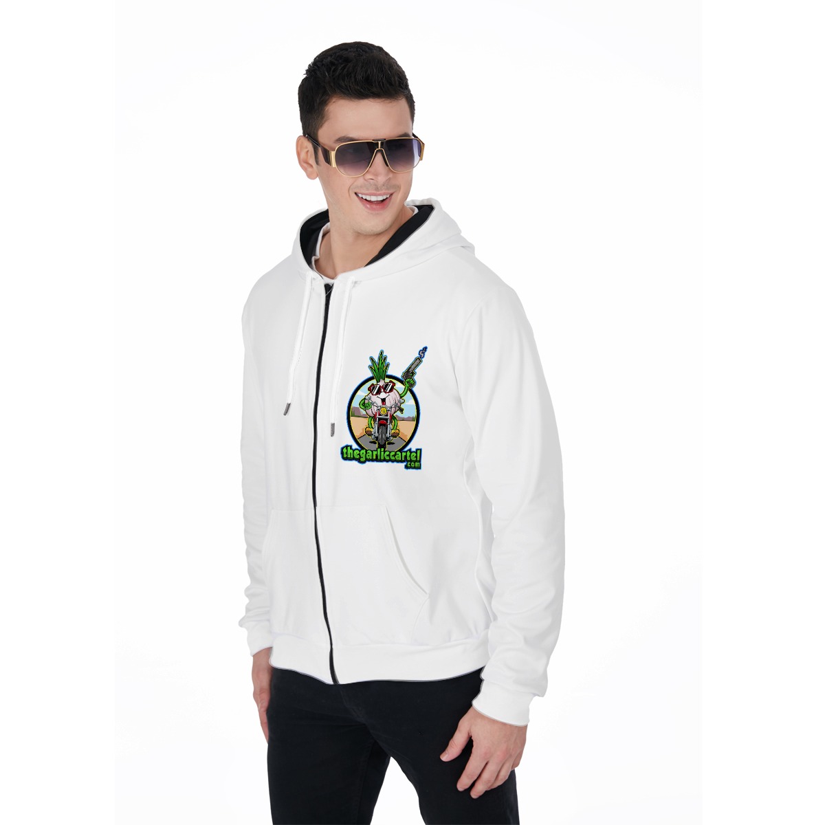 The Garlic Cartel Zip Up Hoodie With Pocket - Image 3