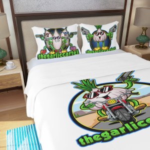 The Garlic Cartel Three Piece Duvet Bedding Set