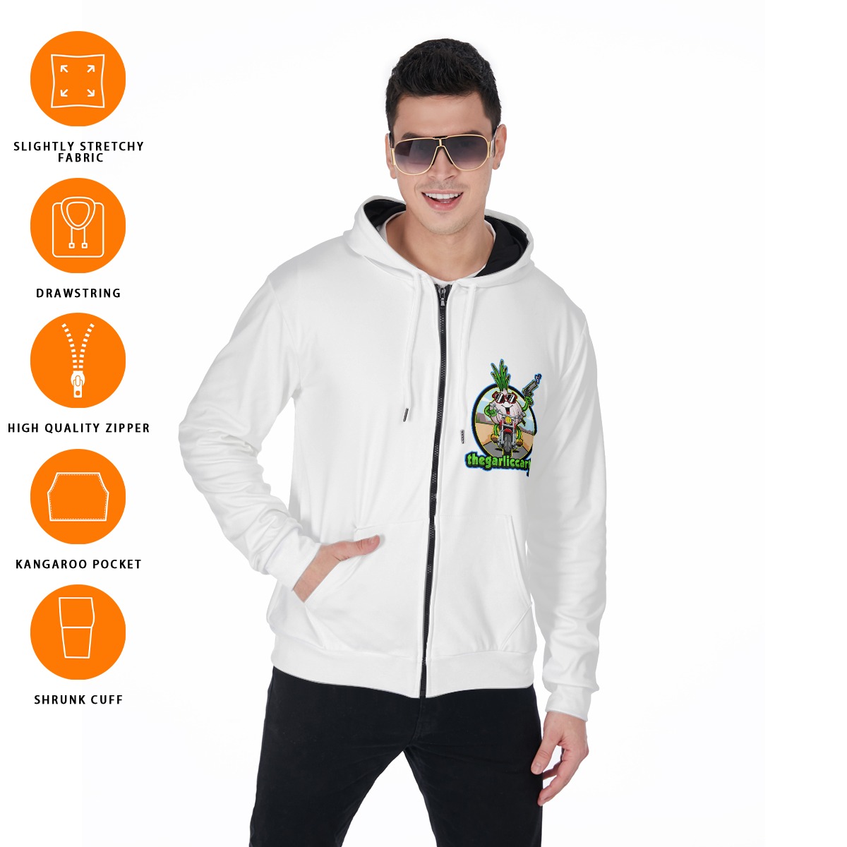 The Garlic Cartel Zip Up Hoodie With Pocket - Image 6