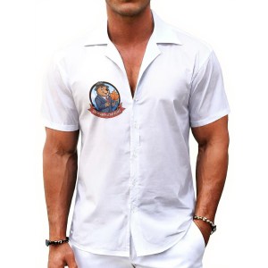 The Maple Syrup Cartel Men's Hawaiian Shirt With Button Closure