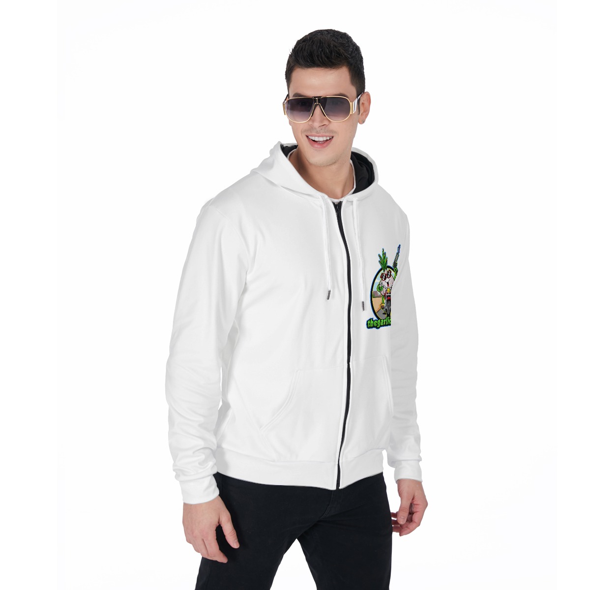 The Garlic Cartel Zip Up Hoodie With Pocket - Image 2